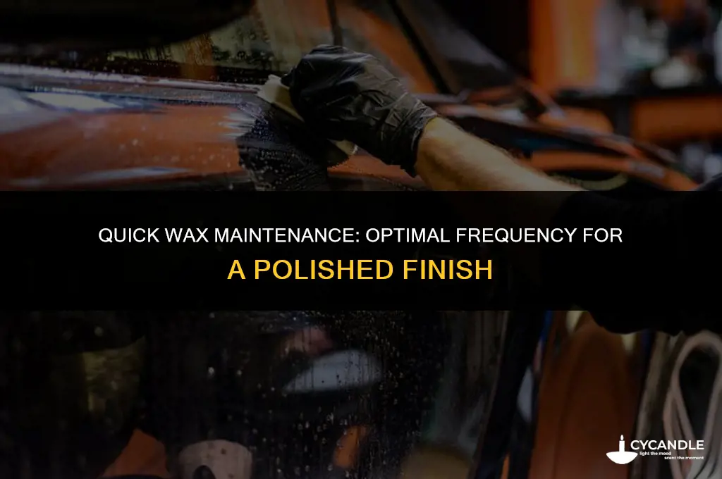 how often to use quick wax