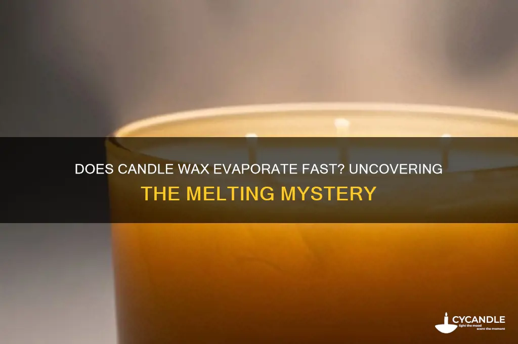 how quickly does candle wax evaporate