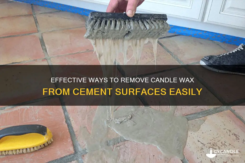 how remove candle wax from cement