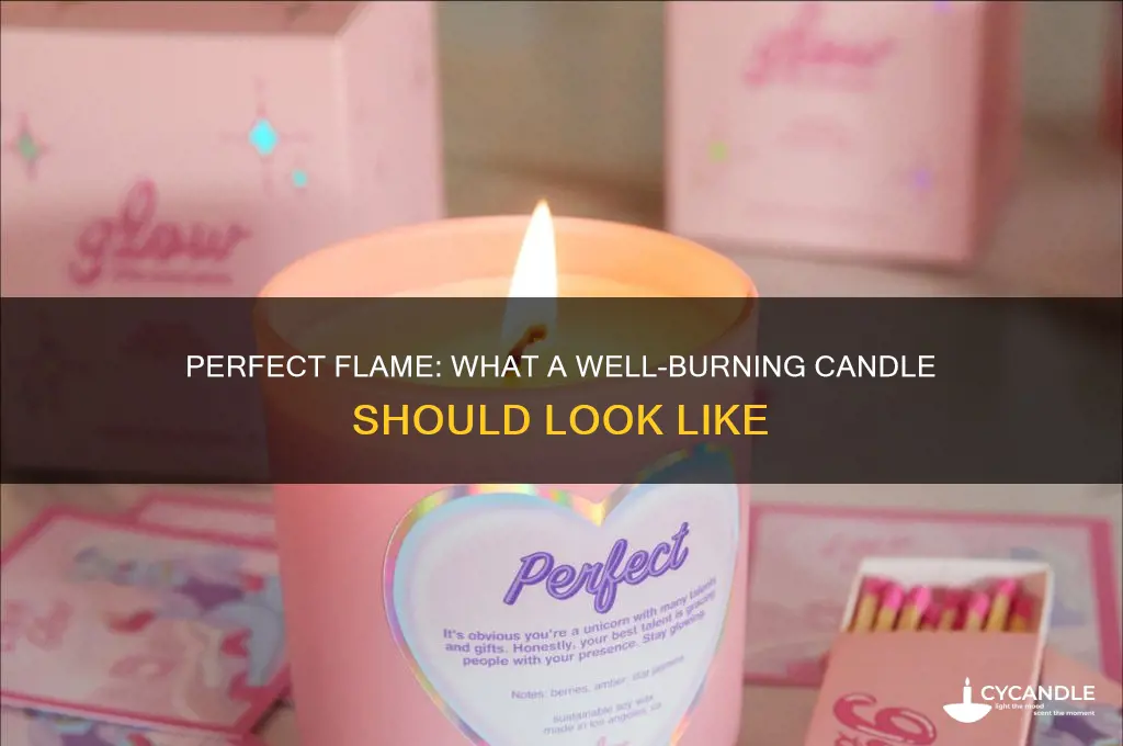 how should candle look while burning