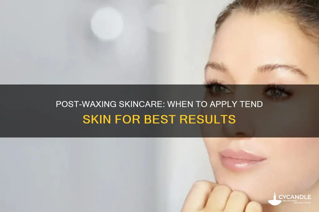how soon after waxing can you use tend skin