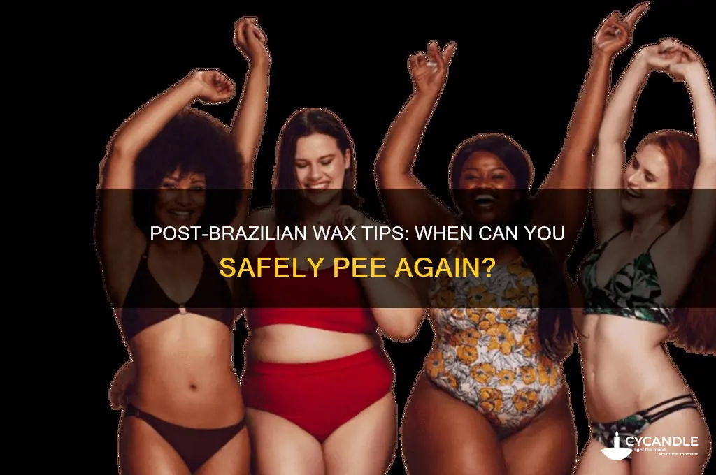 how soon can i pee after brazilian wax