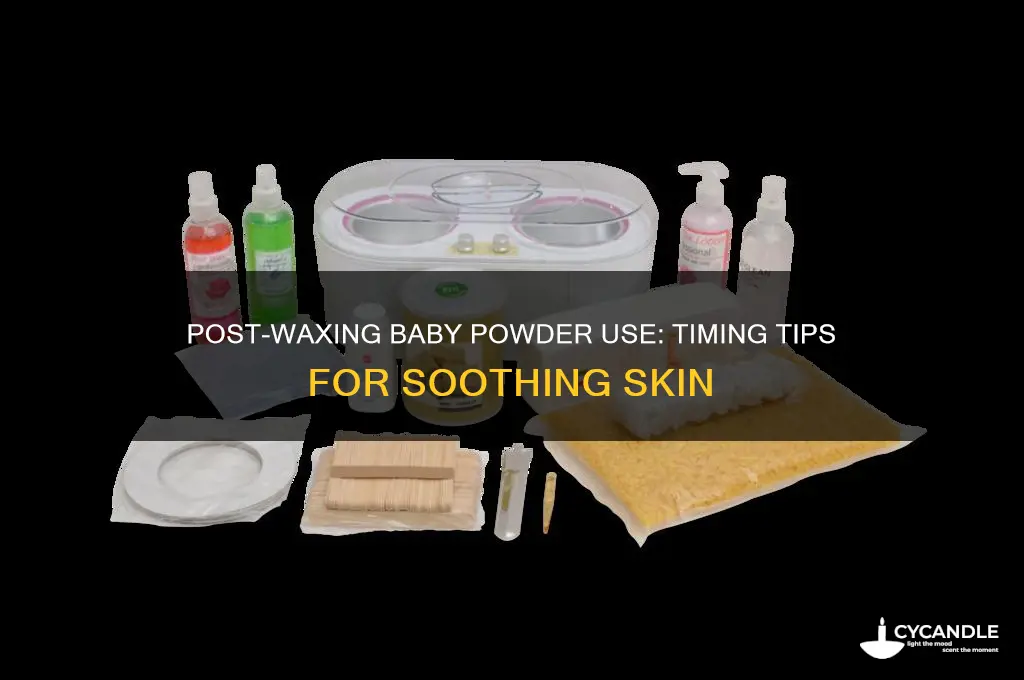 how soon can you use baby powder after waxing