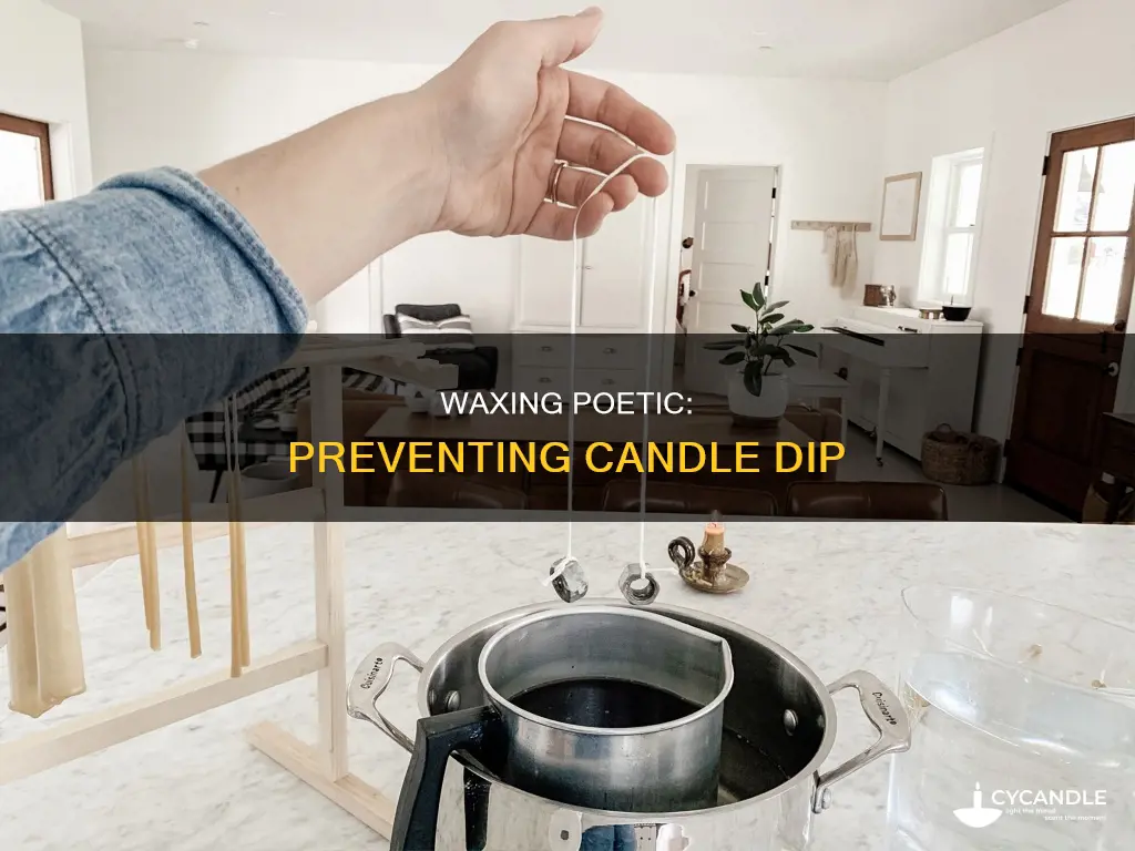 how stop candle from dipping in middle
