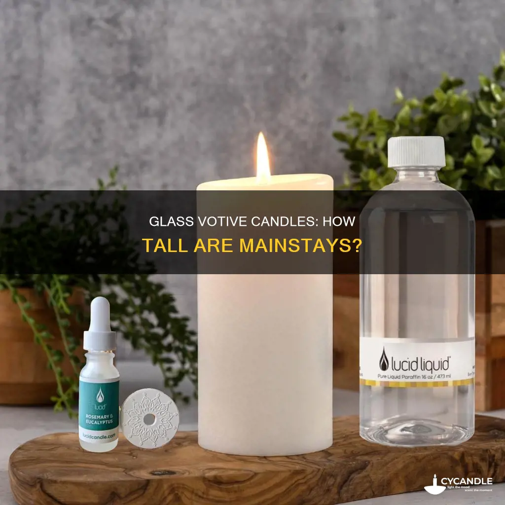 how tall are mainstays glass votive candles