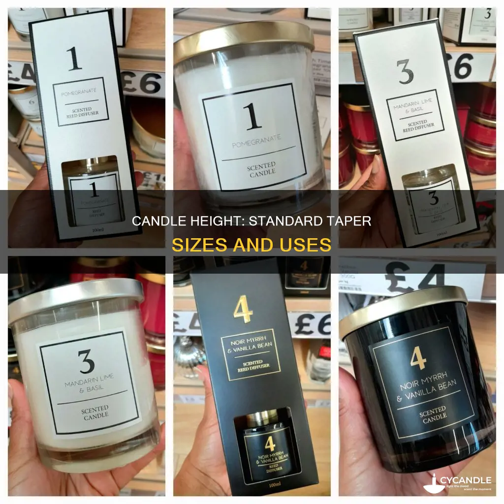how tall are taper candles