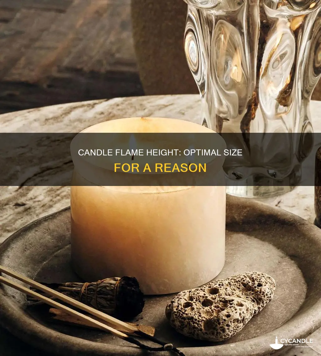 how tall should a candle flame be