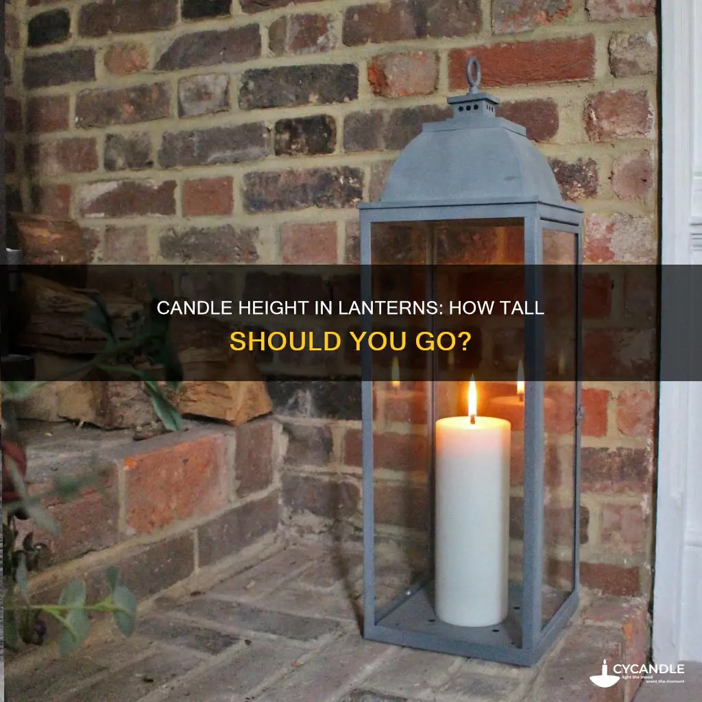 how tall should candle be in lantern