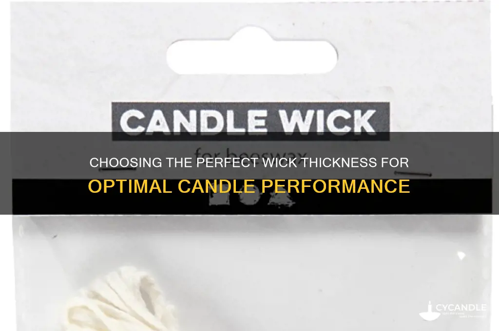 how thick should candle wick be