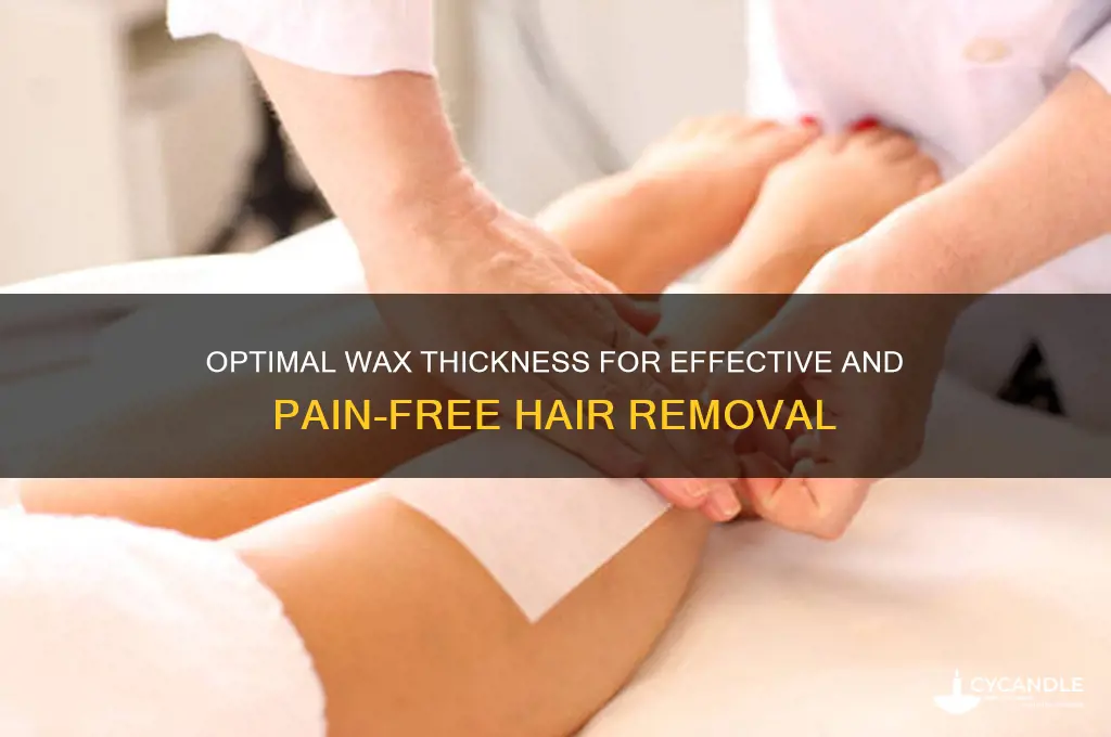 how thick should wax be for hair removal
