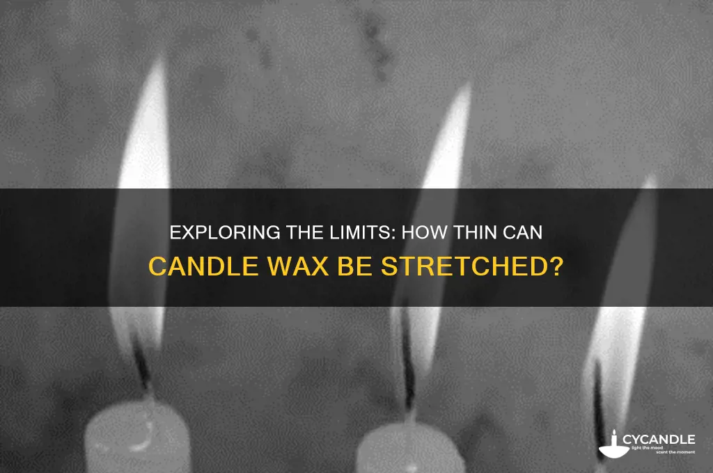 how thin can candle wax get