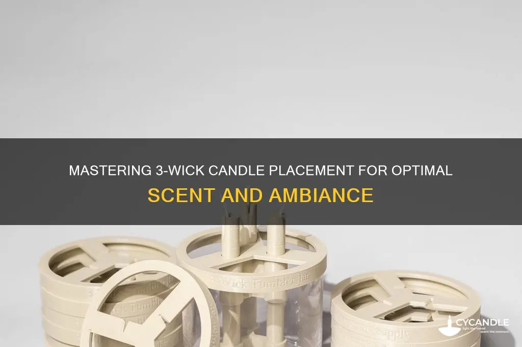 how to 3 wick candles placement