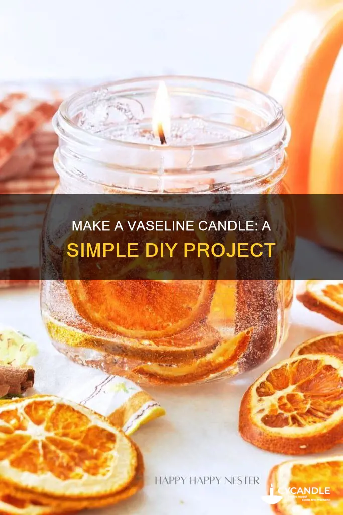how to a candle out of vaseline