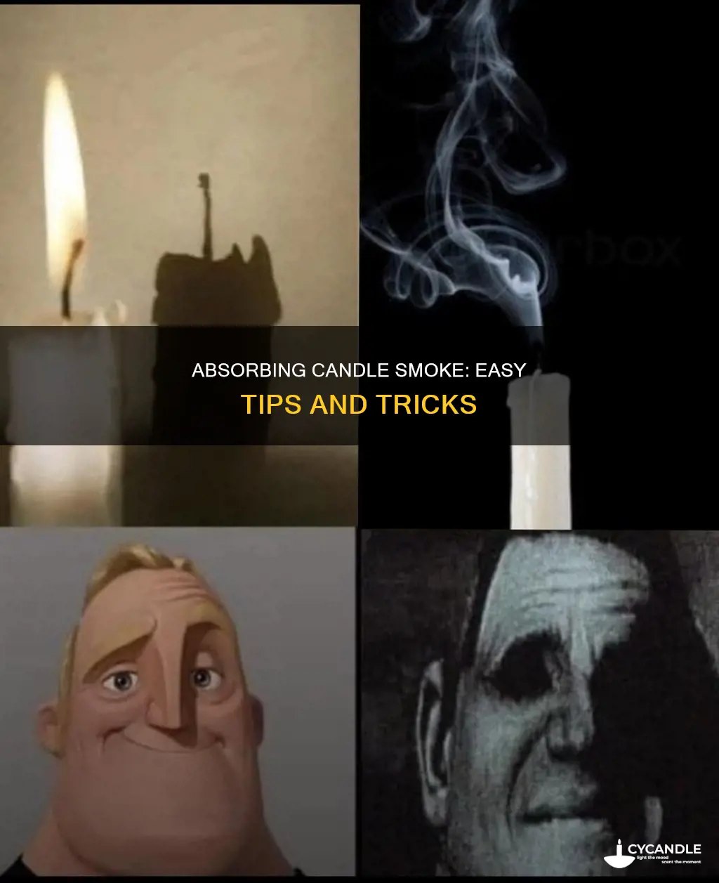 how to absorb smoke from extinguished candles