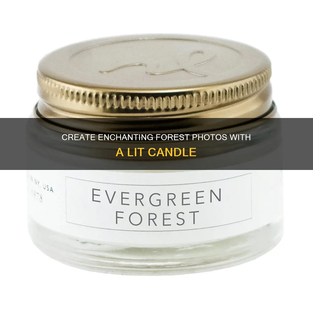 how to achieve the lit candle in a forest image