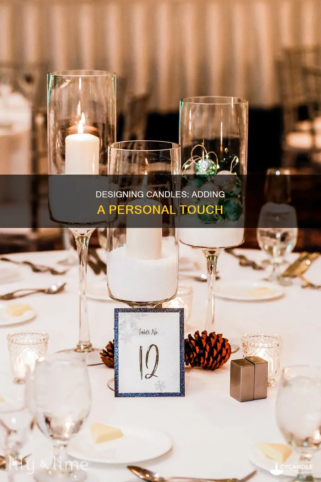 how to add a design to a candle