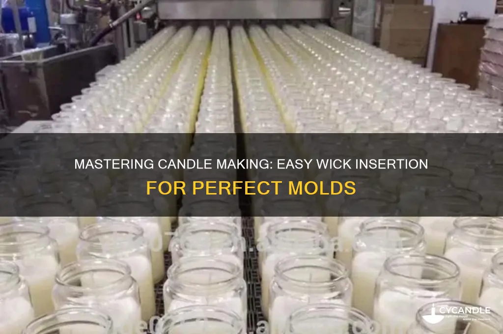 how to add a wick to a candle mold