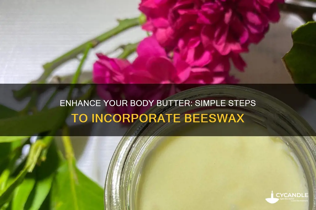 how to add beeswax to body butter