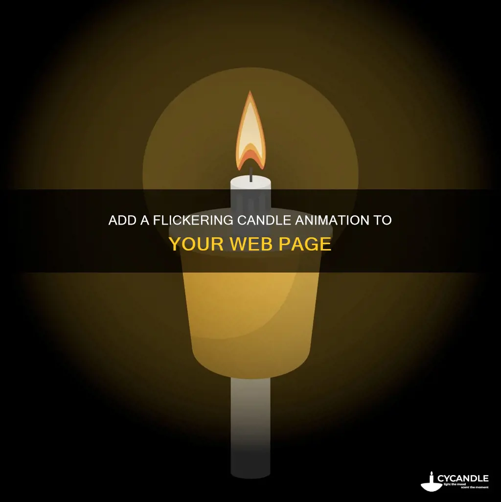 how to add candle animation to web page