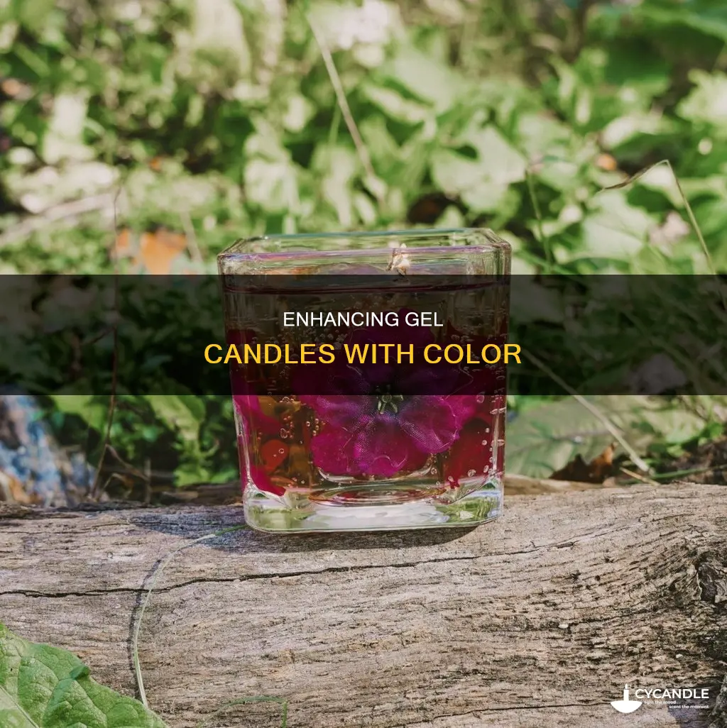 how to add color to gel candles
