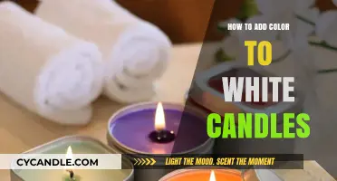 Enhancing White Candles: A Splash of Color