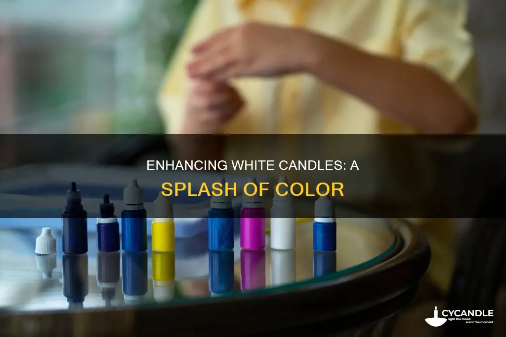 how to add color to white candles