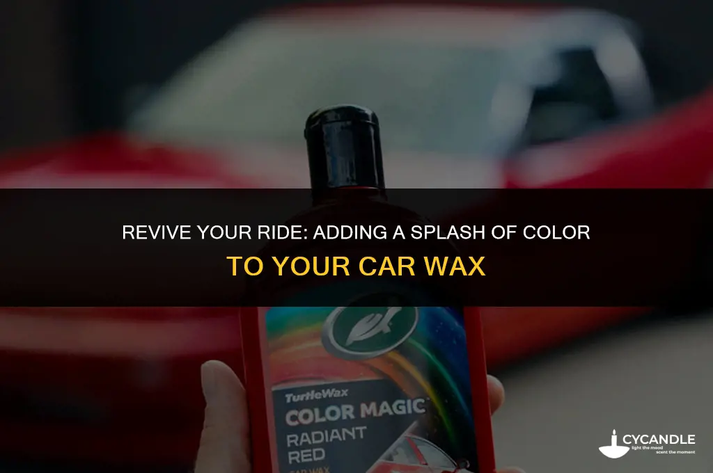 how to add color to your car wax