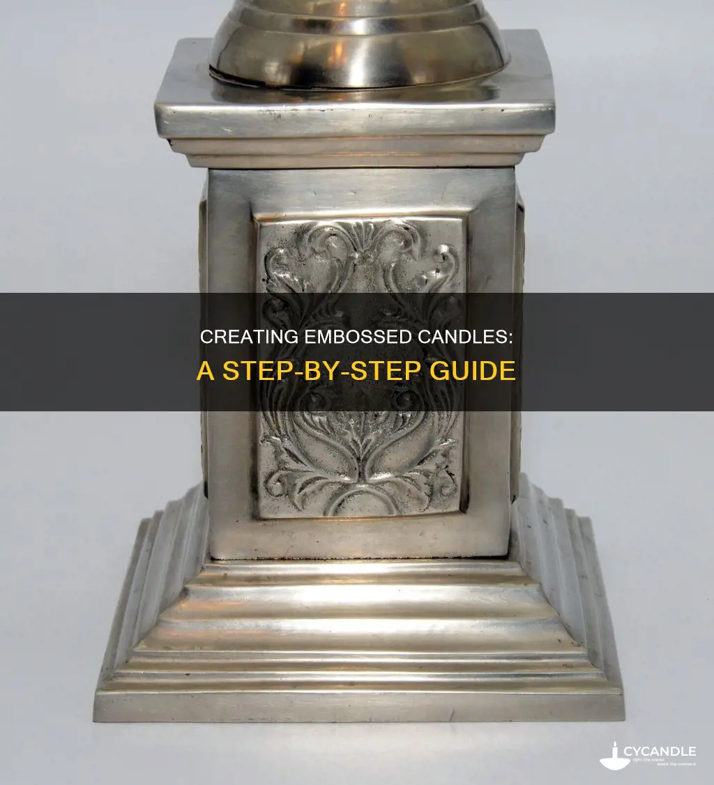 how to add embossing to candles