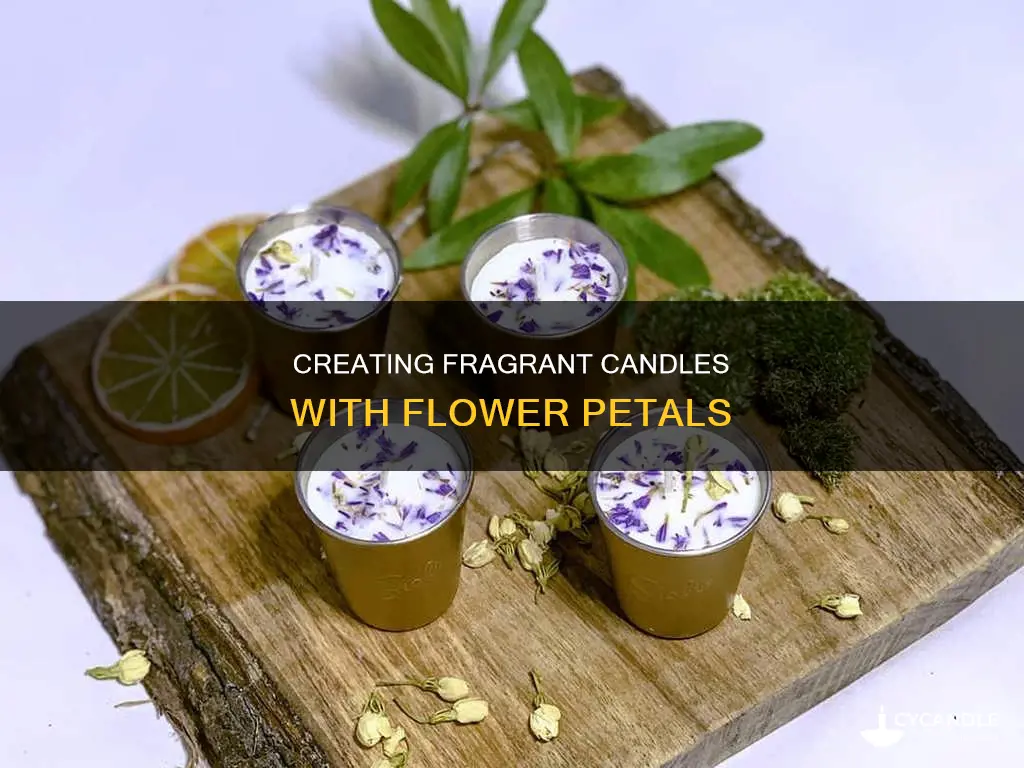 how to add flower petals to candles