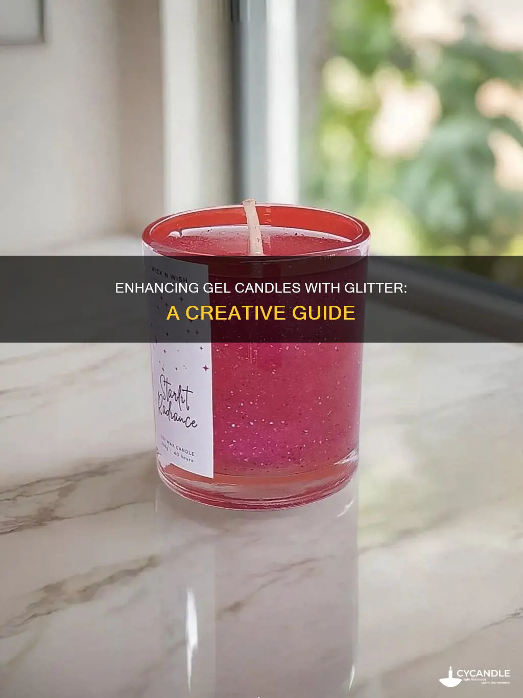how to add glitter to gel candles