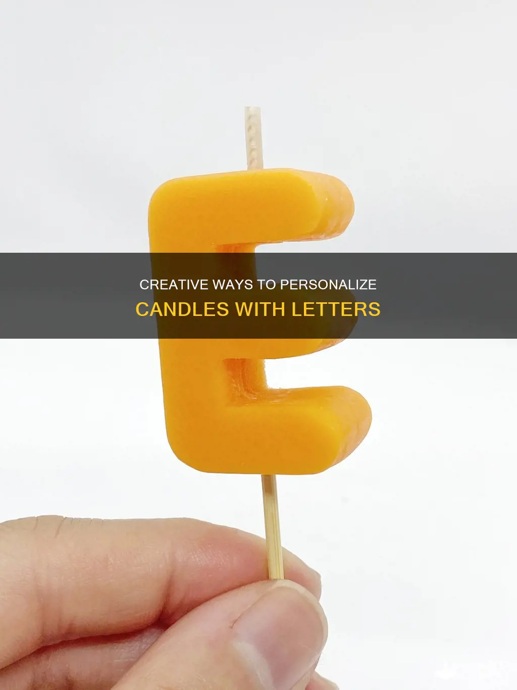 how to add letters to a candle