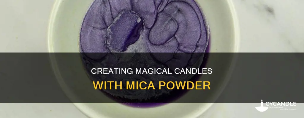 how to add micah powder to candles