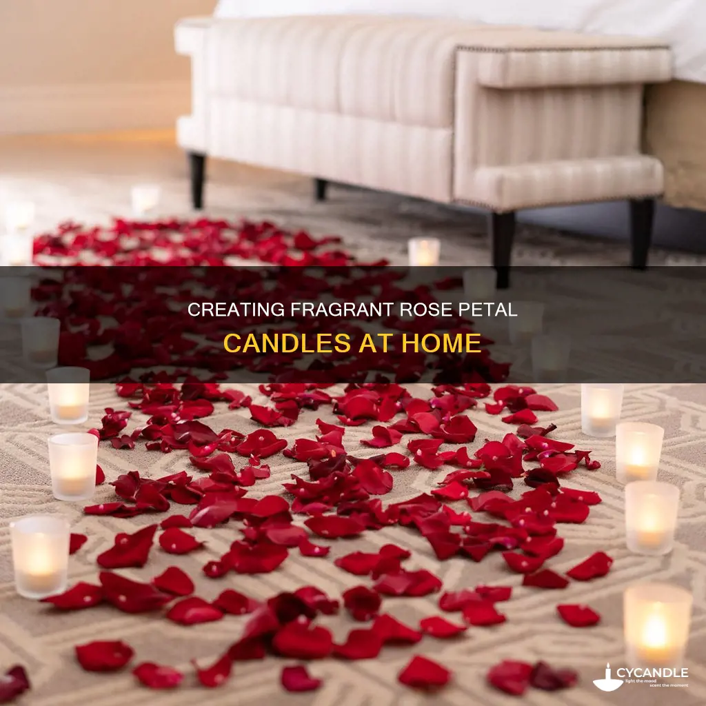 how to add rose petals to candles