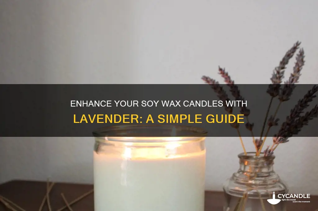 how to add stuff like lavender to soy wax candles