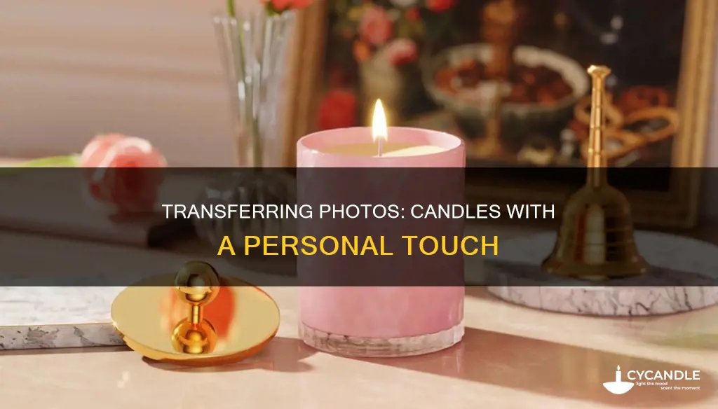 how to adhere a photo onto a candle