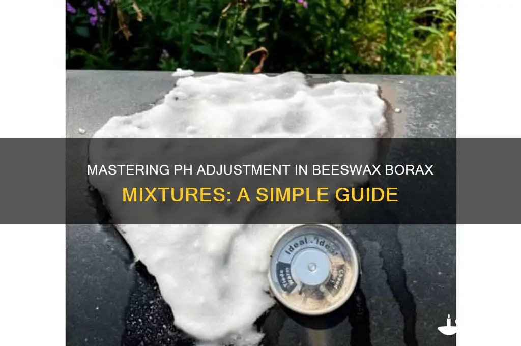 how to adjust ph beeswax borax
