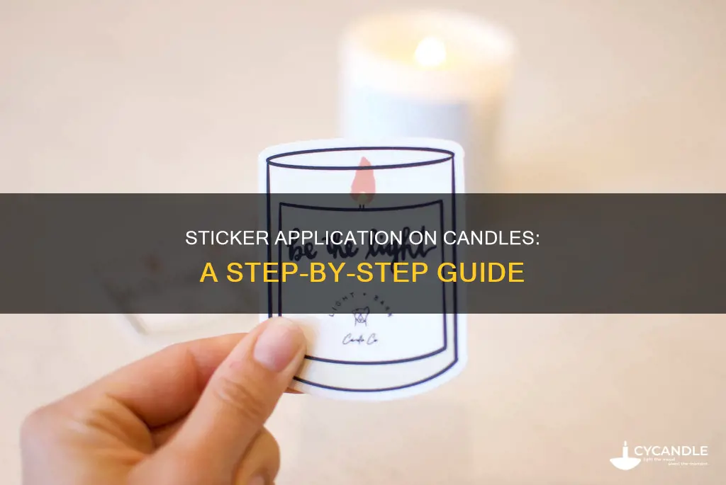 how to affix stickers to candles