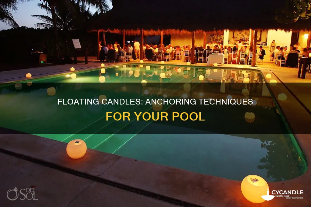 how to anchor floating candles in pool
