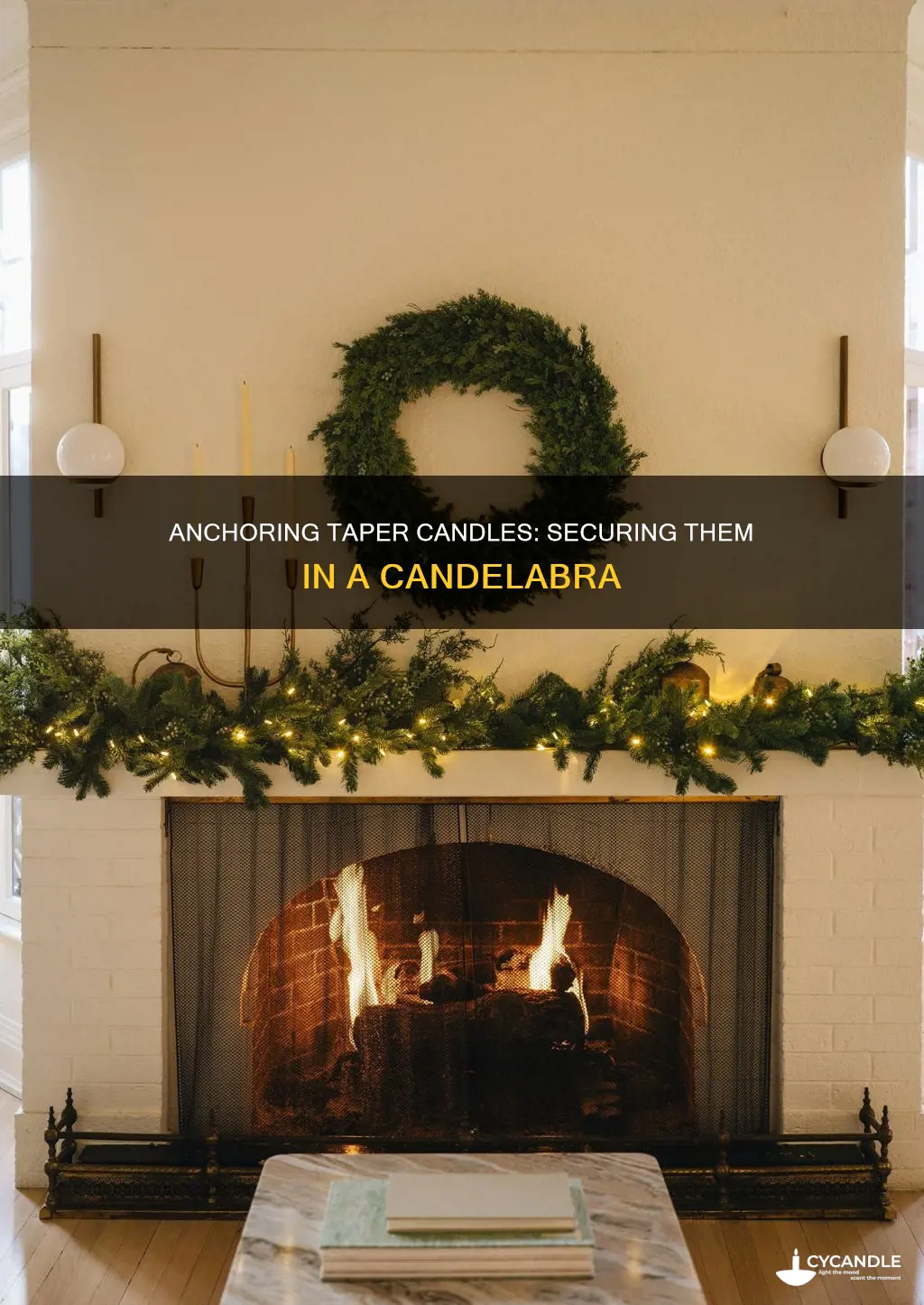 how to anchor taper candles in a candelabra