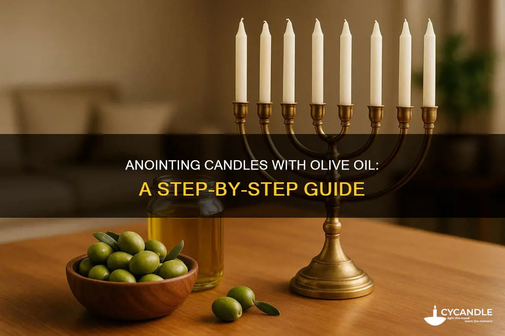 how to anoint a candle with olive oil