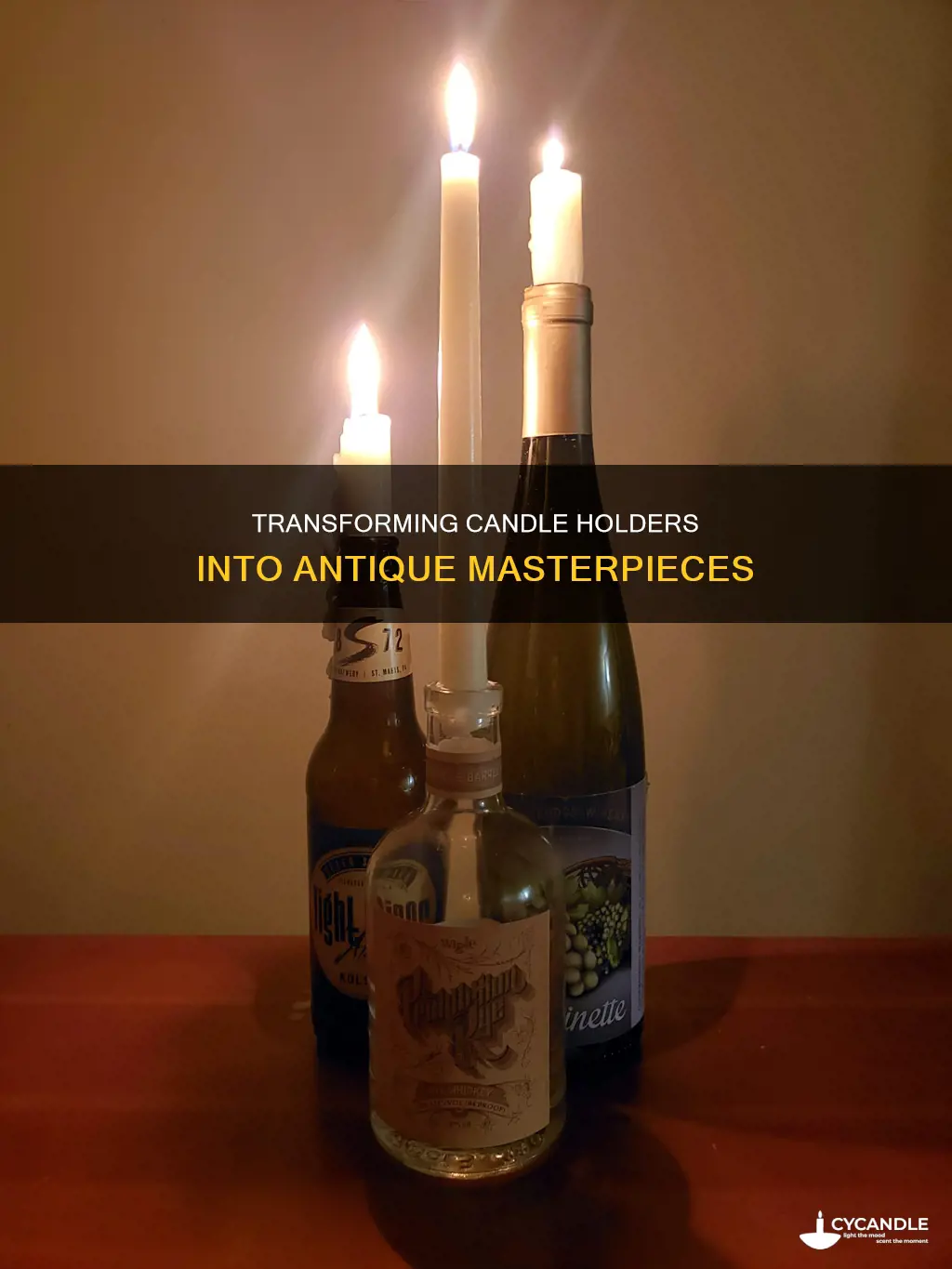 how to antique candle holders