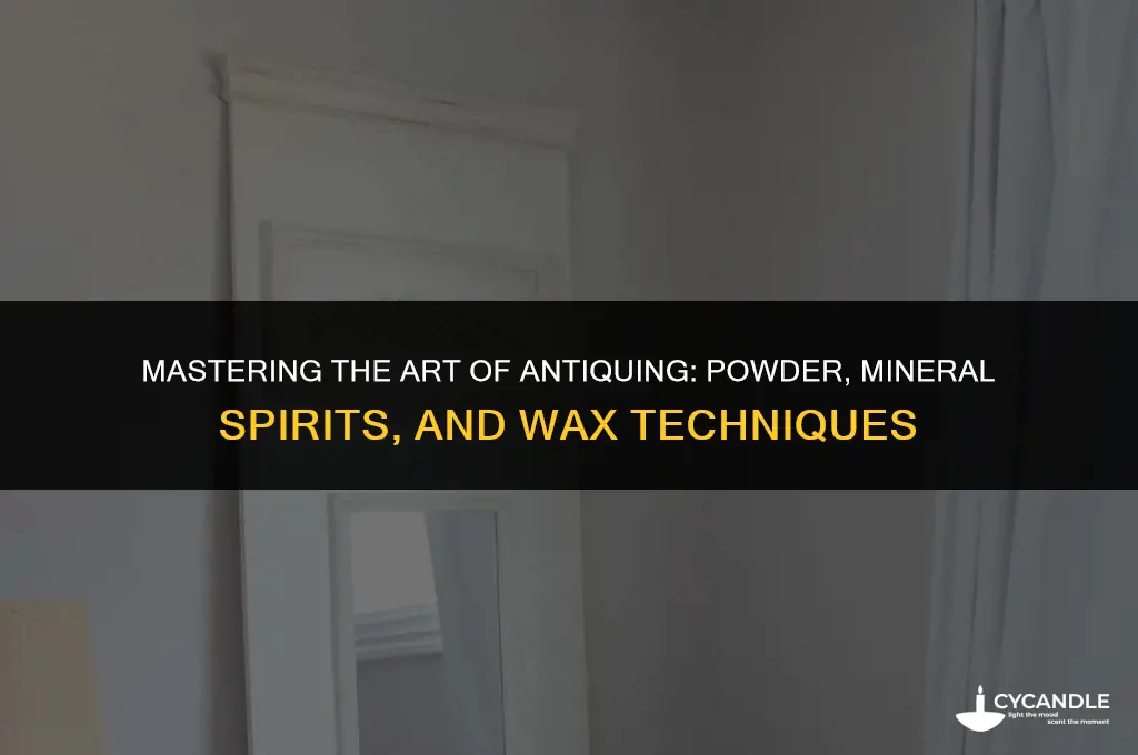 how to apply antiquing powder using mineral spirits & wax