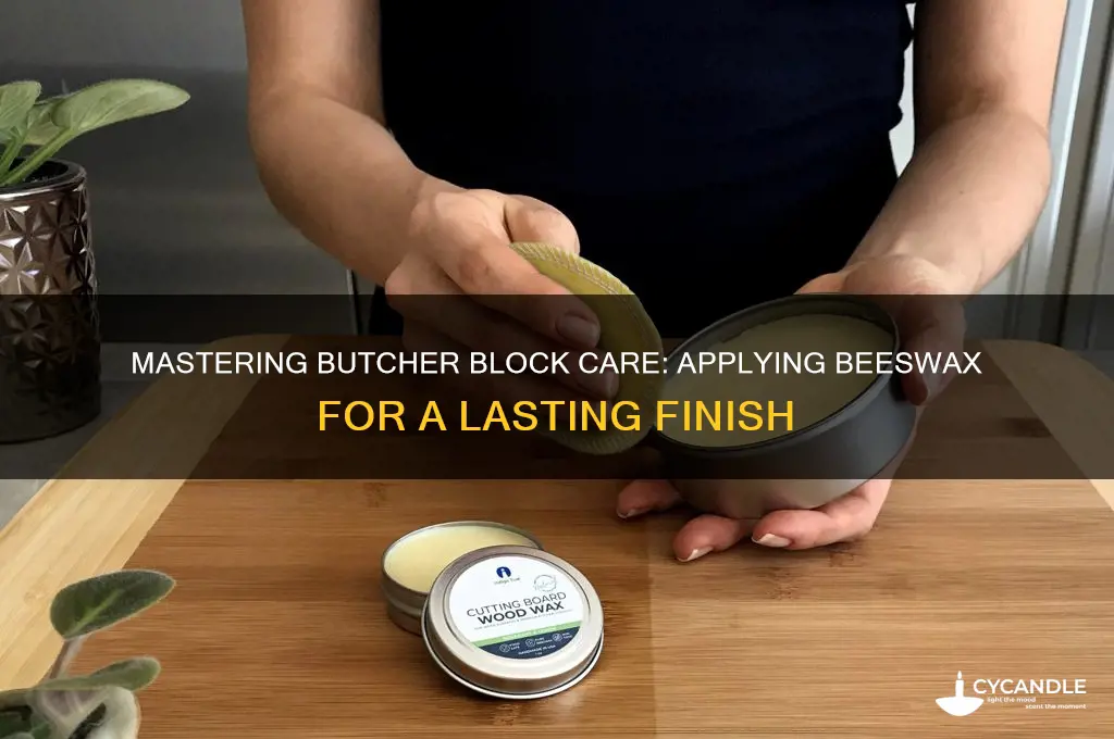 how to apply beeswax to butcher block