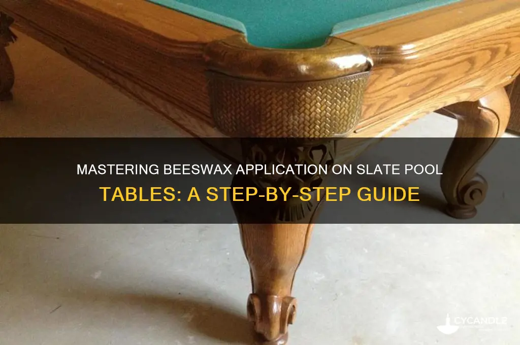how to apply beeswax to slate pool table
