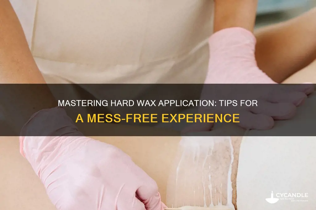 how to apply hard wax and not make a mess
