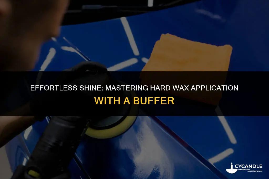 how to apply hard wax to car with a buffer