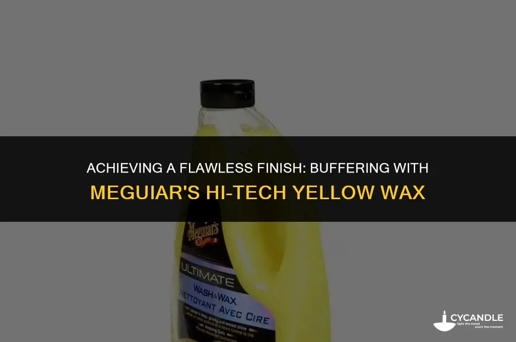 how to apply meguiars professional hi-tech yellow wax using buffer