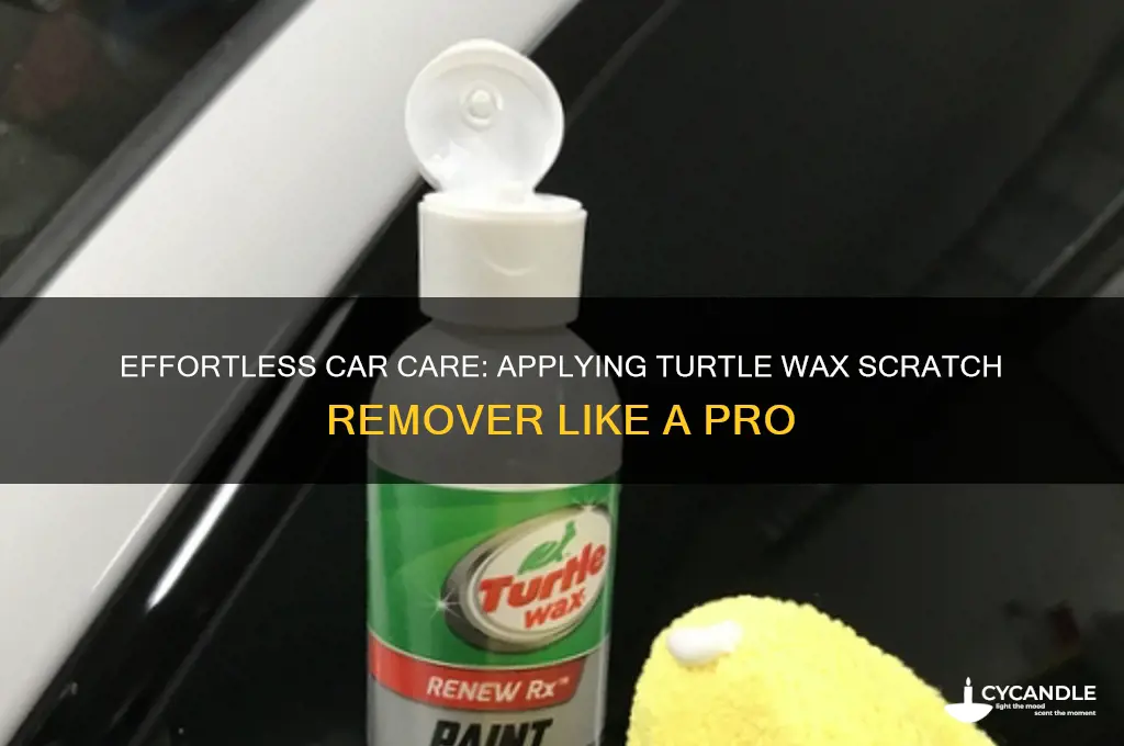 how to apply turtle wax scratch remover