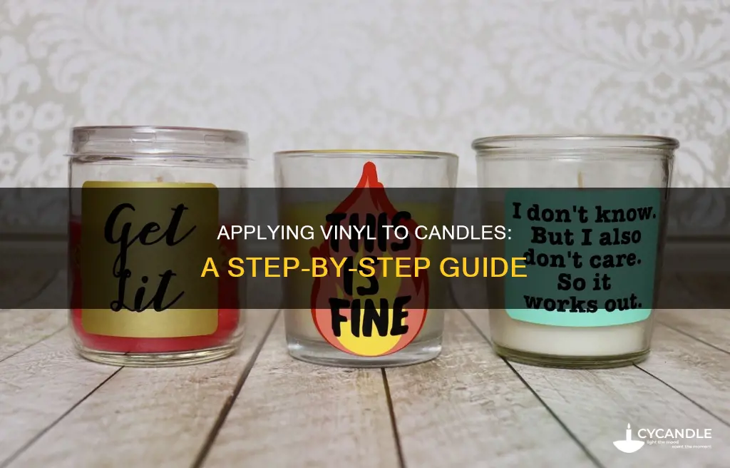how to apply vinyl to a candle