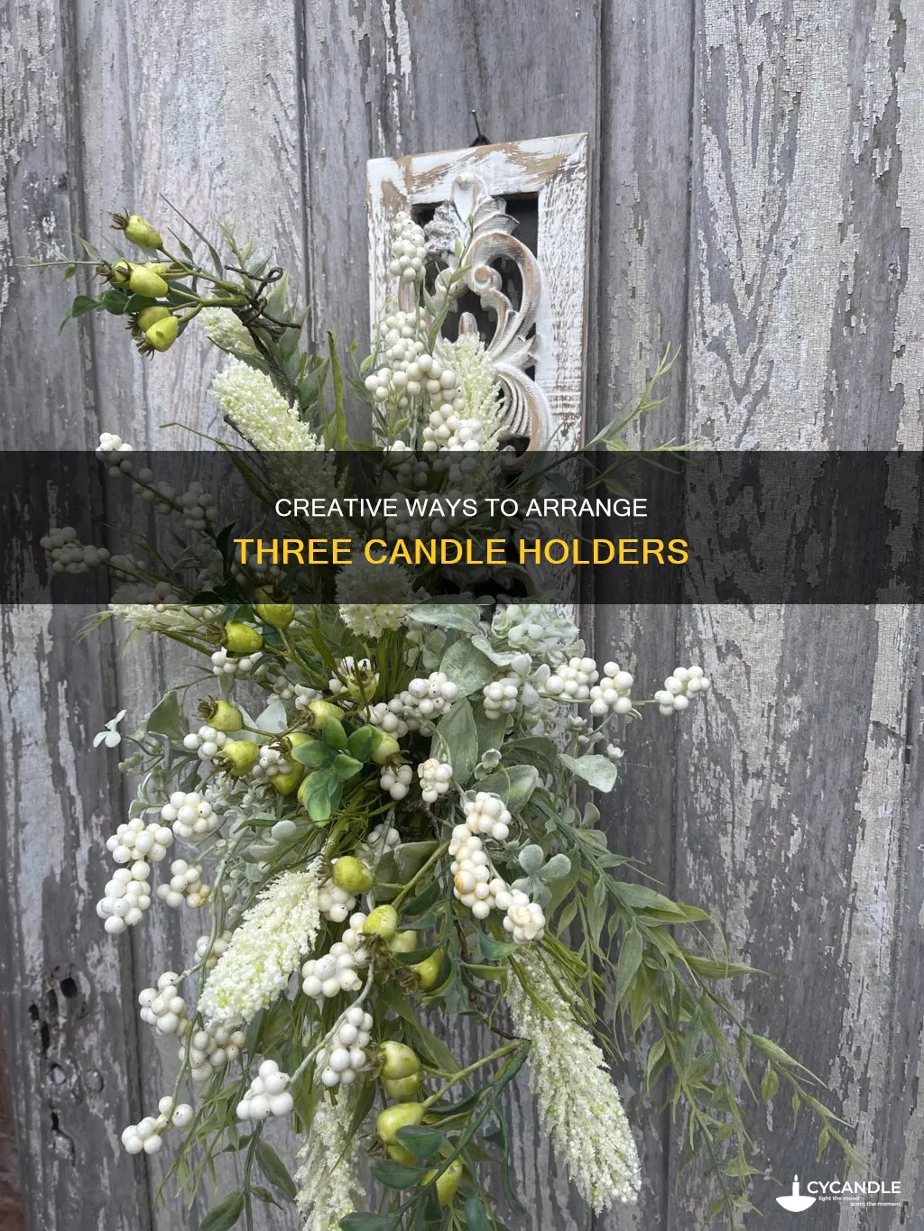 how to arrange 3 candle holders